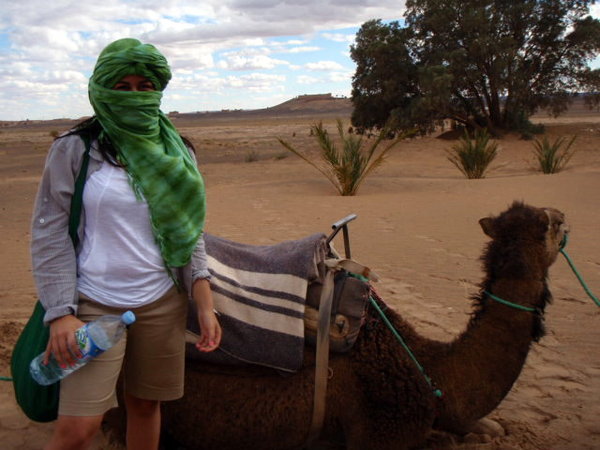 Sarah ready for our desert trek