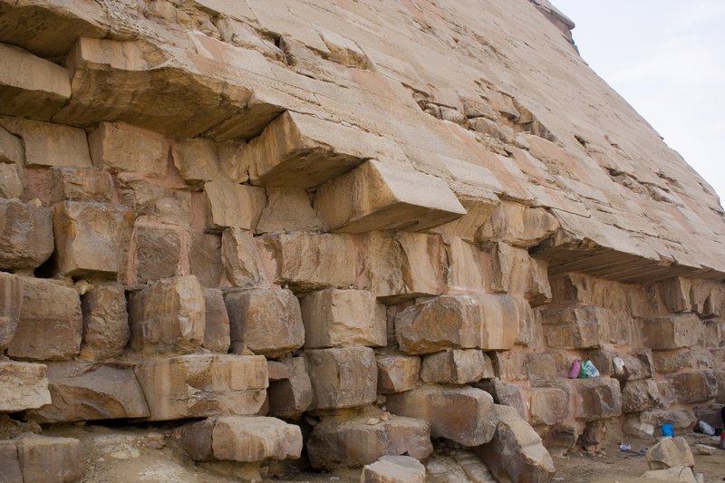 Casing stones on Bent Pyramid