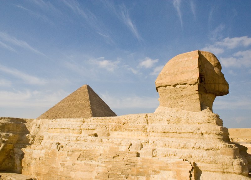 The Sphinx and pyramid