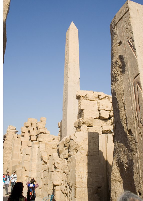 Hatshepsut's partially obscured obelisk