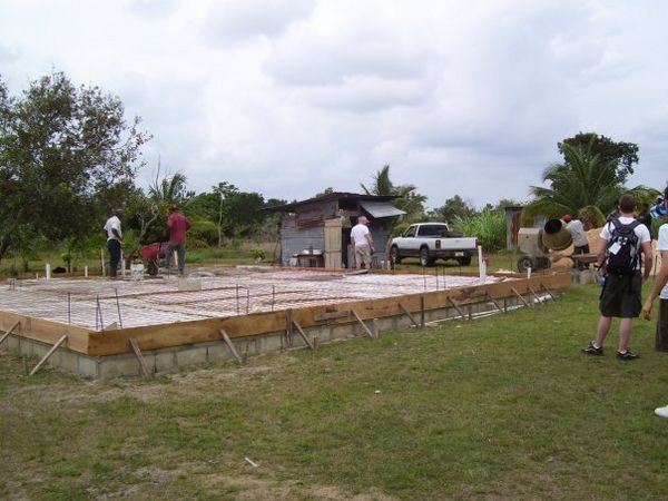 Foundation of new house