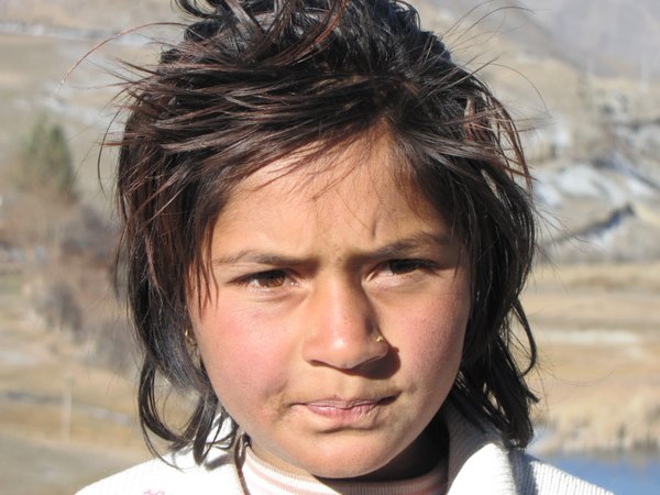 young girl in the Annapurna range