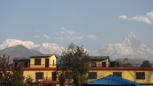 Pokhara with Annapurna range on the back