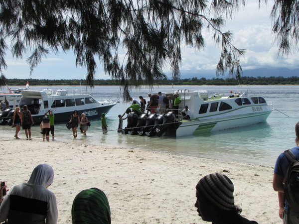 the boat from and to Gili Trawangan