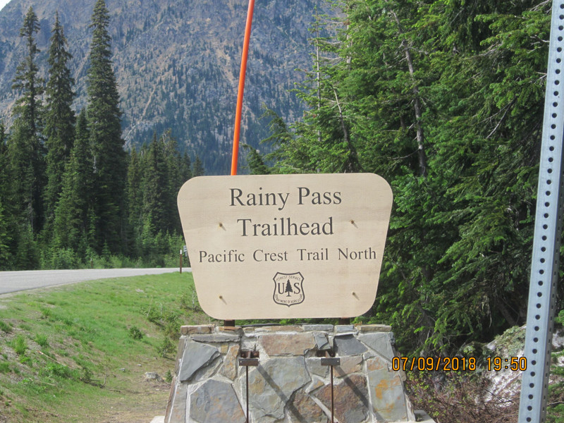 Sign at Rainy Pass 