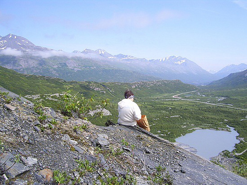 Lunch above the glacier.