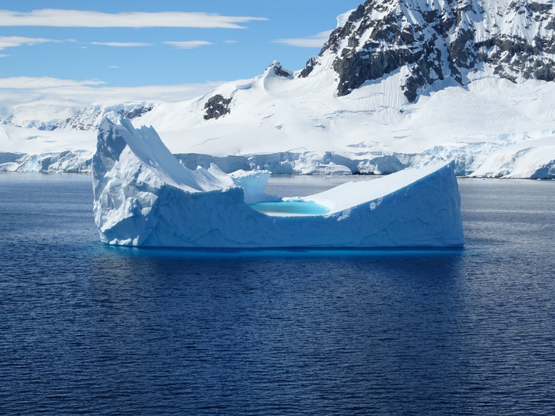 Ice berg with a swimming pool