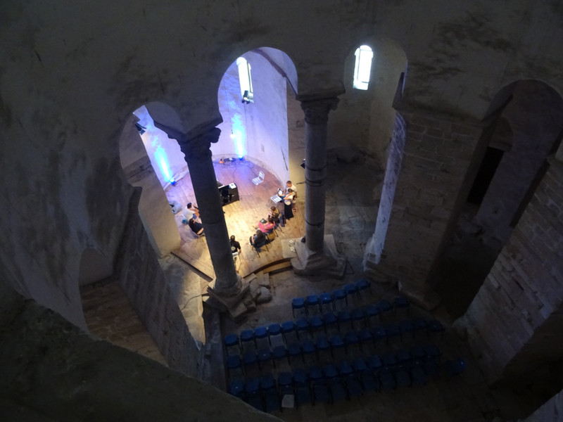 View from the top level inside the church