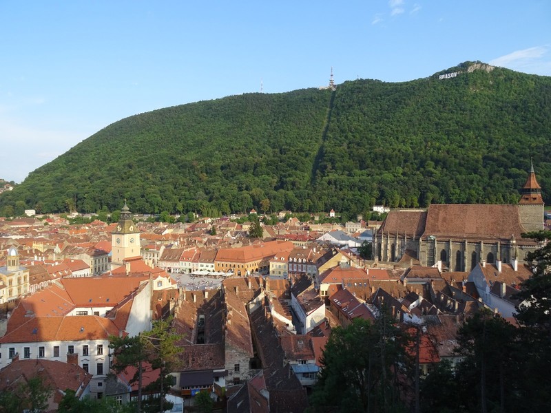 View of Brasov from the nearby hill.