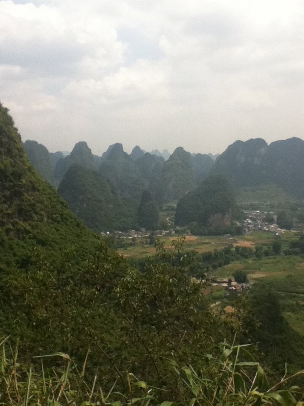 Yangshuo County from Moon Hill