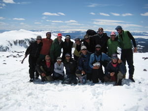 NOLS IC Students on Continental Divide