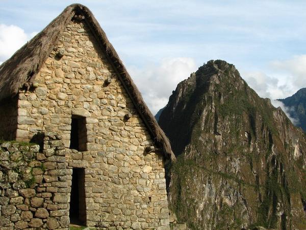 Hut with Huayna Picchu in Background