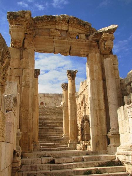 Entrance to one of the temples, Jerash