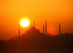 Sultan Ahmet Mosque at Sunset