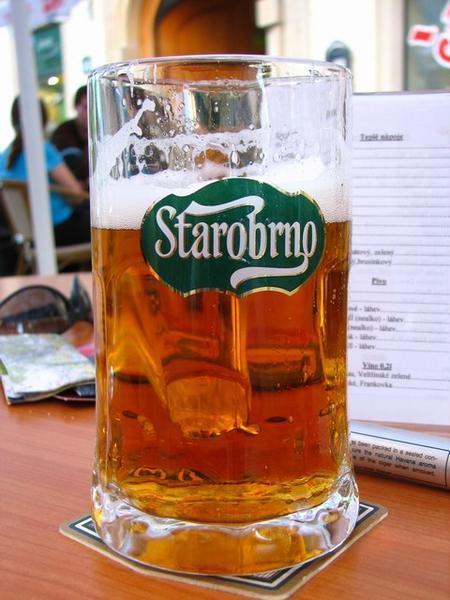 Starobrno - locally brewed...