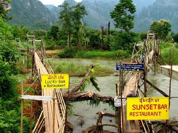 Wooden Bridges of Vang Vieng