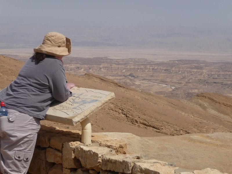Mom looking out over the Big Crater