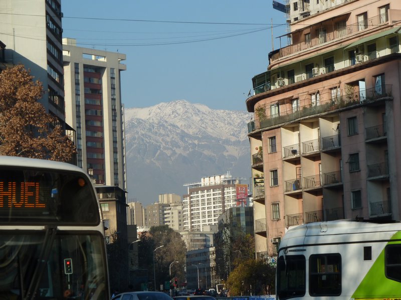 Backdrop of Santiago
