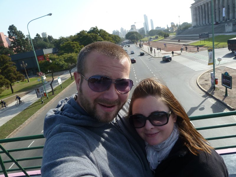 Us on one of the huge avenues in BA