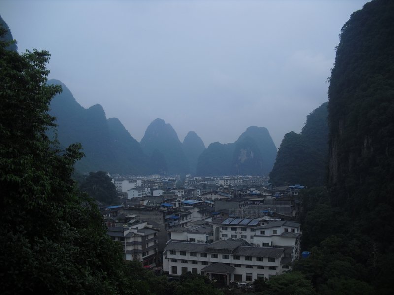 View of Yangshuo from the park