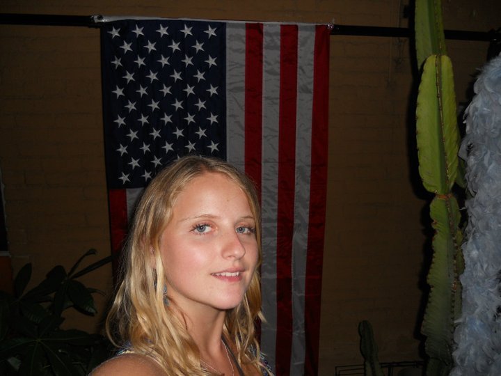 Jo posing at the 4th July party