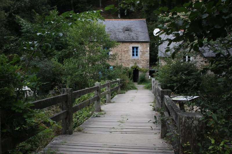 Disused mill at one of the entrances to the Bois d'Amour