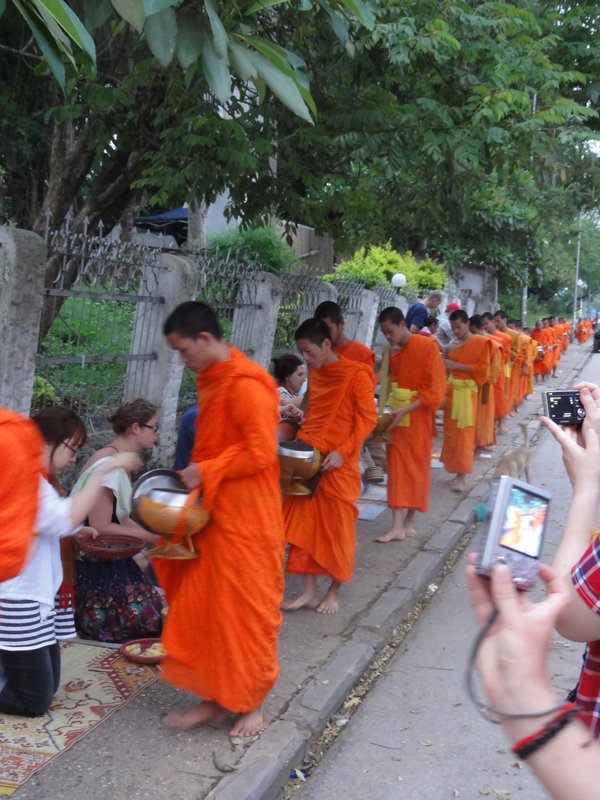 Monks tradition in Luang Prabang 