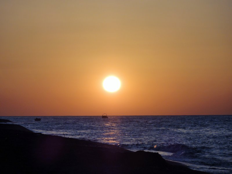 Sunrise from black beach