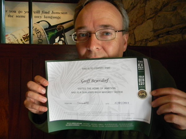 Geoff's certificate
