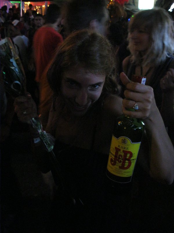 Drunk Argentinian in bouquet/whiskey shock