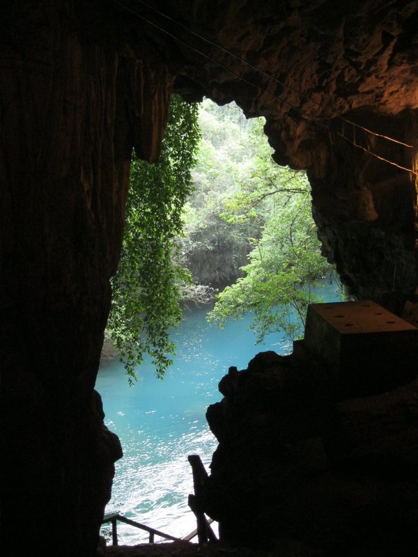 From inside Lanquin caves...