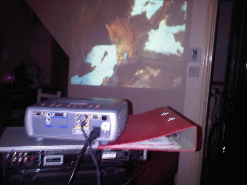 Christian's Housewarming. We had a projector showing Planet Earth.