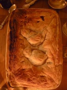 Pie with a pair of tits baked on.