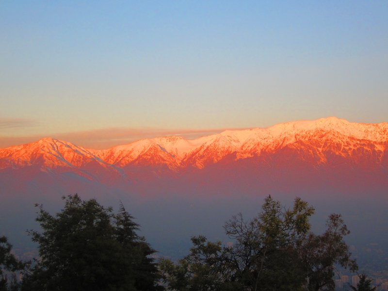 The Andes at sunset