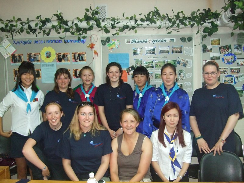 With the Mongolian Girl Guides