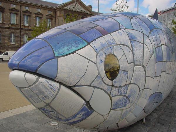 The Big Fish at the River Lagan in Belfast