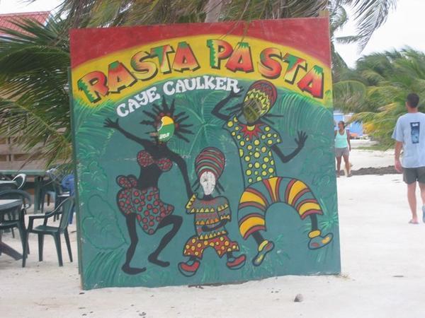 Typical Caye Caulker business sign