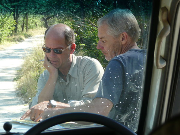 Steve teaching Hendrick about maps