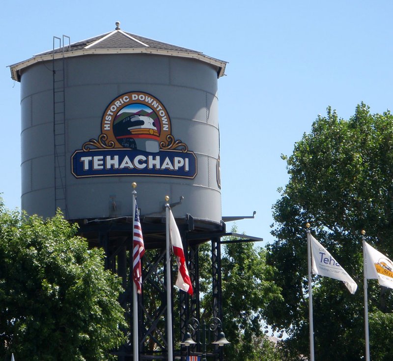 The water tower at Tehachapi, Calif.
