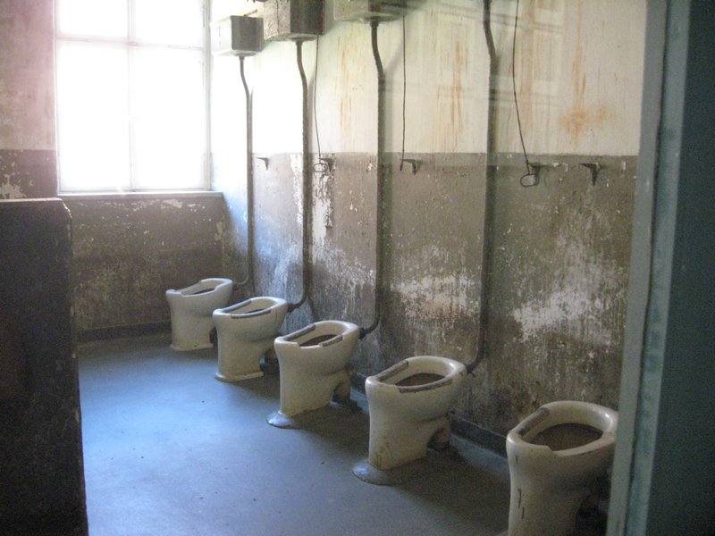 latrines at Auschwitz
