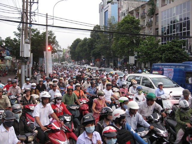 sea of scooters - Saigon, Vietnam