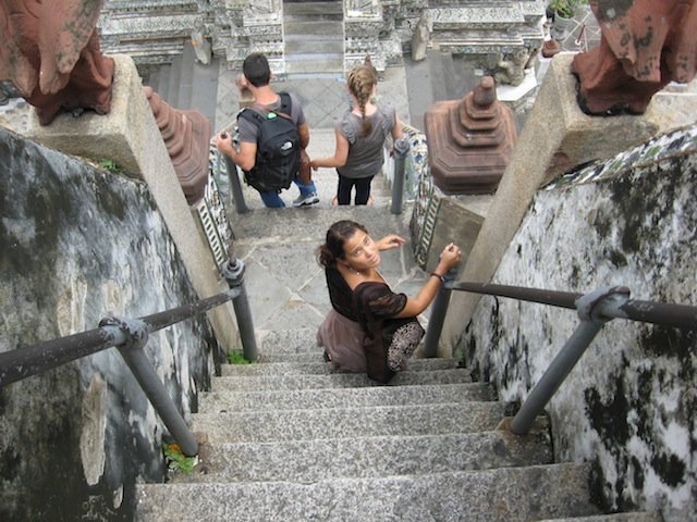 temple steps in bangkok