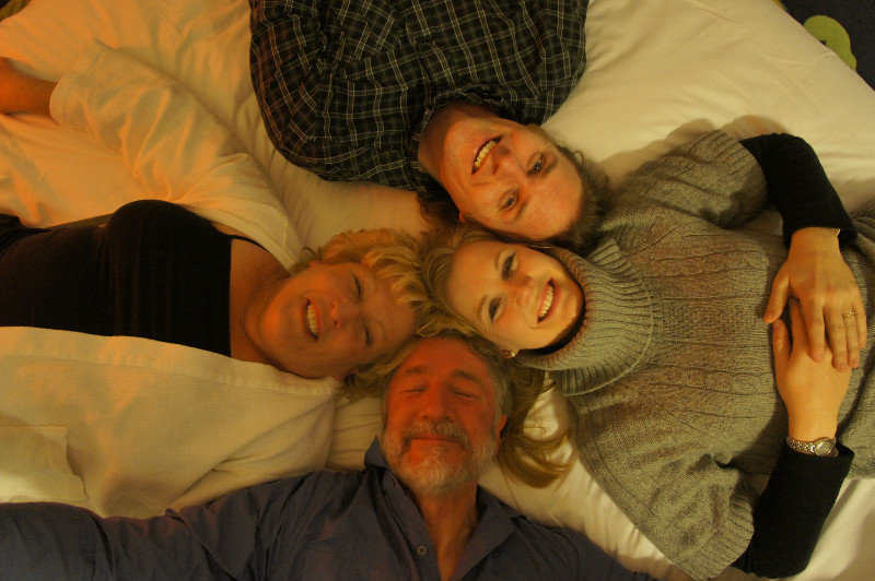 FOUR ON A BED