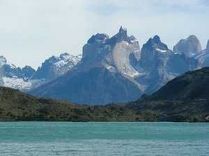 CUENOS DEL PAINE FROM LAGO PEHOE