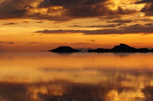 Sunset over the Salar