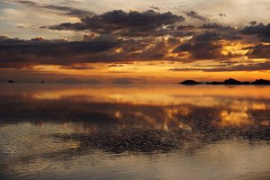 Sunset over the Salar