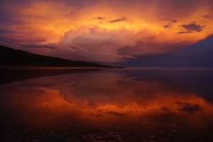 Sunset over the Salar