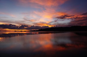 Sunset over the Salar