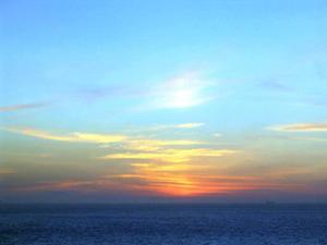 Sunrise over the  Mediterranean Sea