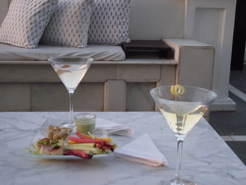 Cocktails with complimentary canapes